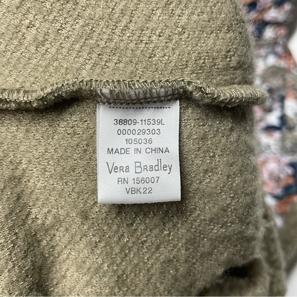 Vera Bradley Teddy Fleece Pullover Floral Sage - Picture 6 of 6